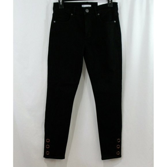 LOFT Denim - NWT LOFT Womens Black Embellished Skinny Jeans 4